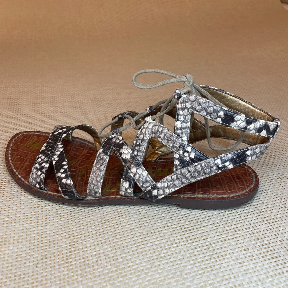 Sam Edelman Snakeskin Leather Sandals (Size: 8.5)